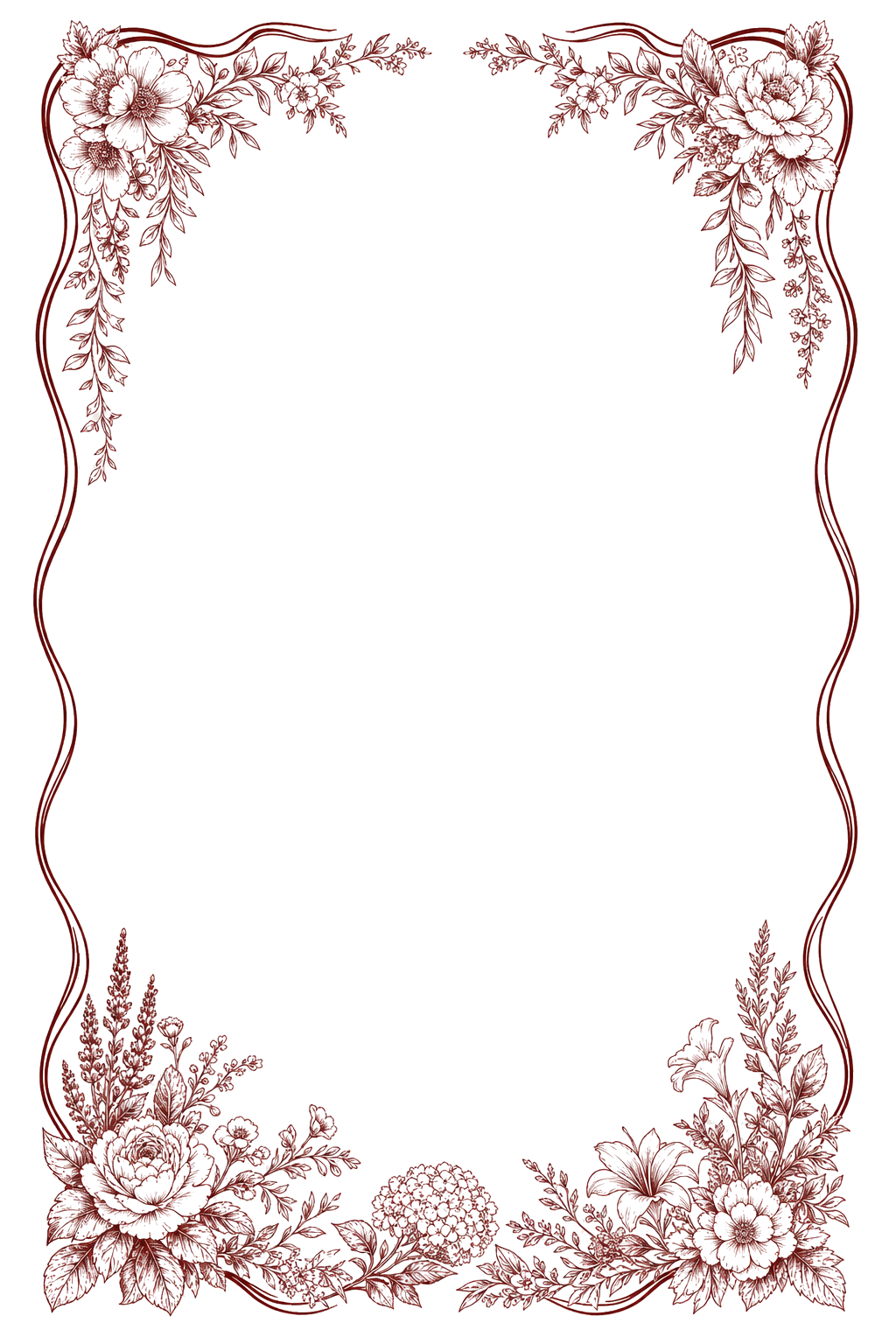Illustration décorative de programme floral